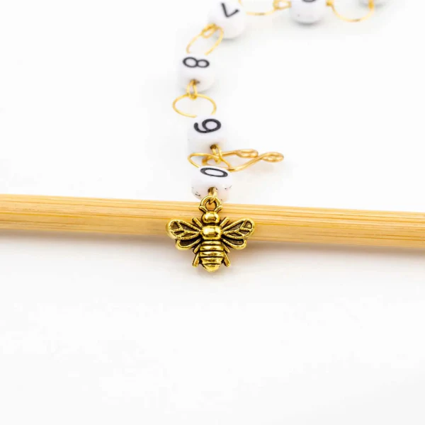 Golden Little Bee Chain Row Counter