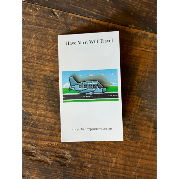 Have Yarn Will Travel - Airplane Enamel Pin