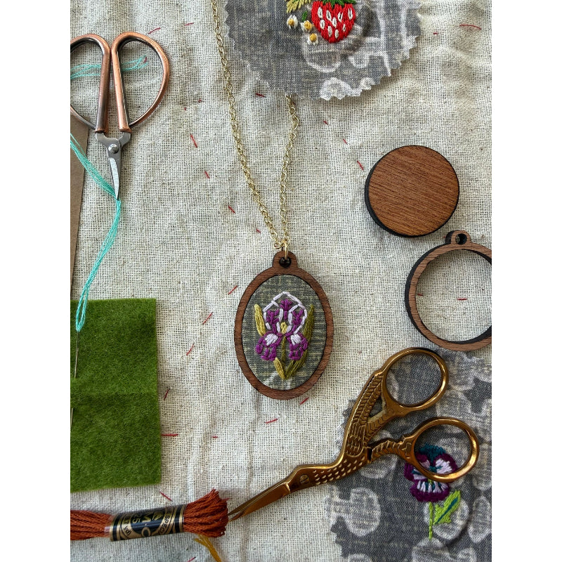 Iris Necklace Embroidery Kit - Image 2