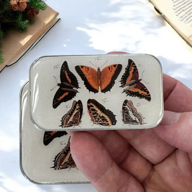Orange Butterflies Notions Tin - Image 3