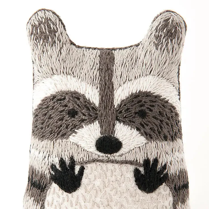 Raccoon Embroidery Sewing Kit