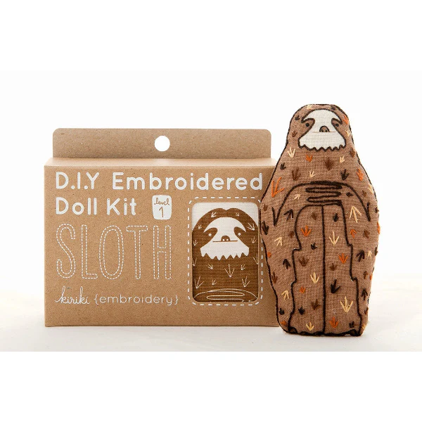 Sloth Embroidery Sewing Kit - Image 2