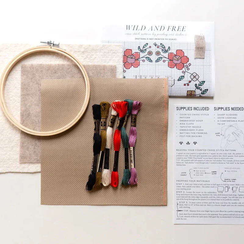Wild and Free Cross Stitch Kit - Image 2